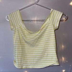 Striped off the Shoulder T-Shirt